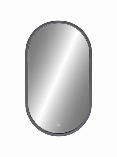 Зеркало Континент Prime standart 450x800 серый ЗЛП1079 с подсветкой