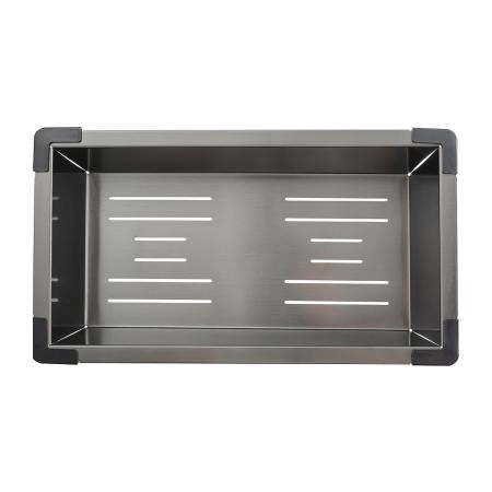 Кухонная мойка GAPPO GS8350-6 с коландером, графит