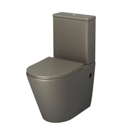 Унитаз Grossman GR-4480GSMS Color (620*365*810) ХАКИ МАТОВЫЙ напольный Безободковый с тонкой крышкой