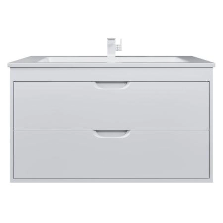 Тумба с раковиной для ванной Uperwood Modul 100 см, подвесная, матовая, белая