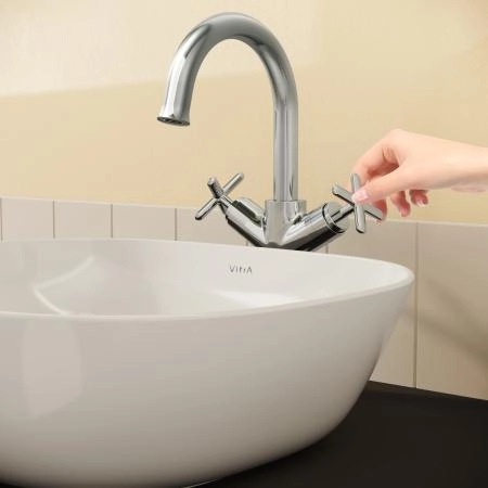 Смеситель VitrA Origin Classic  A42886 двухрычажный хром латунь