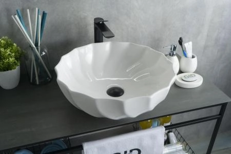 Раковина Gid N9073 46x46 на столешницу белая