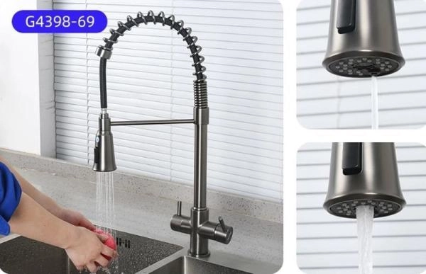 Смеситель Gappo G4398-69 для кухни с подключением фильтра питьевой воды