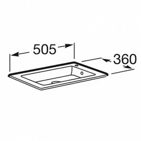 Roca Debba Compact Unik Раковина встраиваемая сверху 50x36см, с 1 отв., цвет: белый
