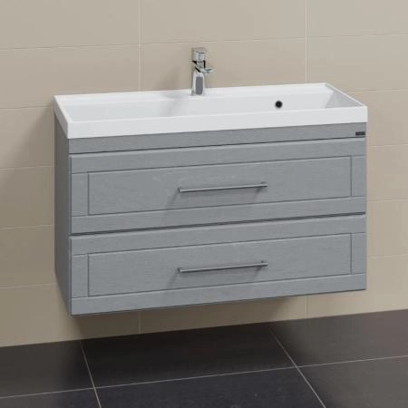 Тумба под раковину СаНта Венера 100 дуб серый, подвесная. (ум Classic 100)