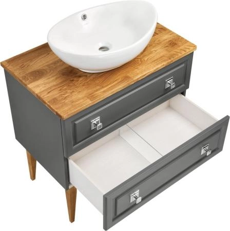 Тумба под раковину ASB-Woodline Каталина 80 "Grey"