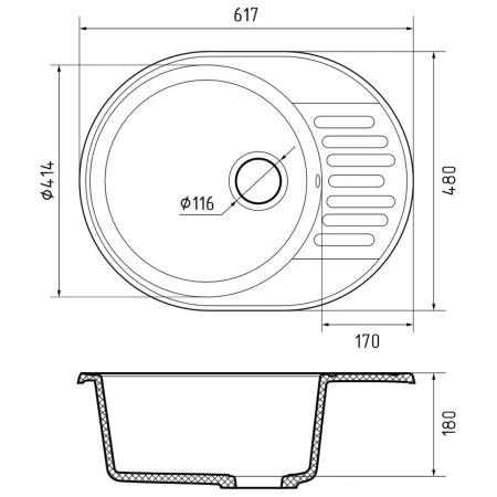 Кухонная мойка GranFest QUARZ 58, белый
