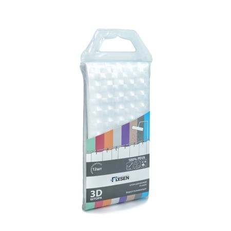 Штора для ванной комнаты FIXSEN 3D FX-3003E, прозрачный