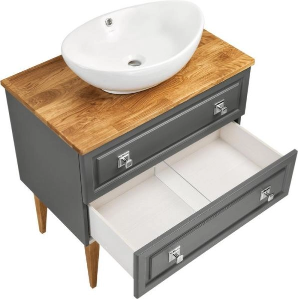 Тумба под раковину ASB-Woodline Каталина 80 "Grey"