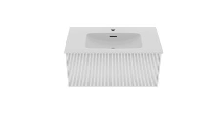 Тумба под раковину LA FENICE TERRA Bianca белая 80 FNC-01-TER-B-80 белый матовый