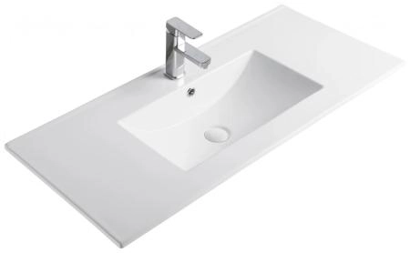 Раковина Gid 9010e 102x47 встраиваемая сверху белая
