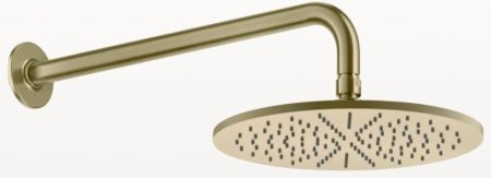 Gessi Inciso Shower верхний душ Ø300 мм, шарнирный, на 1/2”, с защитой от известкового налёта, цвет Brushed Brass PVD