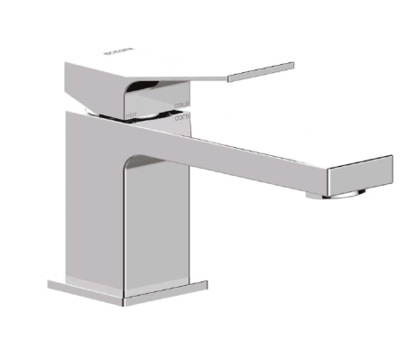 Bossini Aki-M смеситель для раковины, излив 120 мм, донный клапан Click-Clack, цвет Brushed Nickel