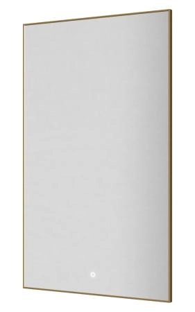Вертикальное Зеркало Boheme мет. рама, подсв., сенсор, антизапотевание, 100*60, MATT GOLD 569-MG