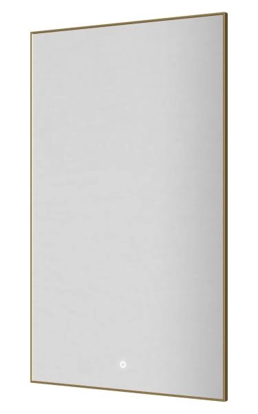 Вертикальное Зеркало Boheme мет. рама, подсв., сенсор, антизапотевание, 100*60, MATT GOLD 569-MG