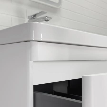 Тумба с раковиной Comforty Енисей-60П2 00-00021337 подвесная белый глянец с раковиной 4460