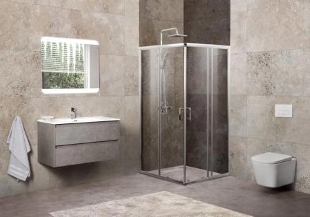 Душевой уголок BelBagno UNIQUE 75-90x75-90 прозрачное стекло 5 мм профиль хром UNIQUE-A-2-75/90-C-Cr