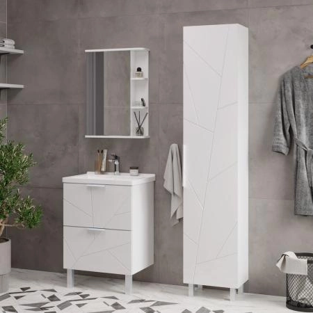 Пенал для ванной напольный Volna Twing 40 белый