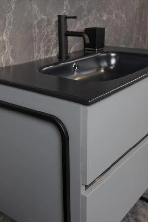 Тумба без раковины Boheme Vallessi 80*46cm DUST Grey мат 2 полки (402) 837-080-GD mat