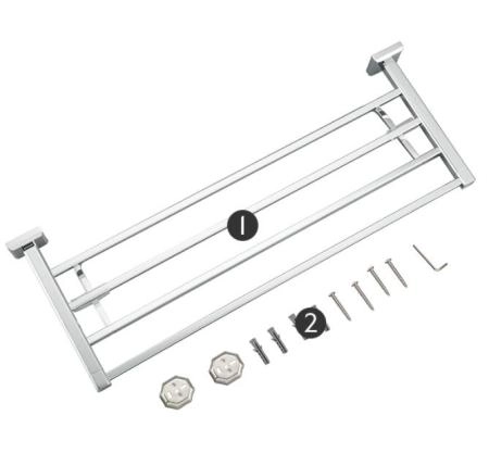 Полка для ванной Gappo G3824 с полотенцедержателем 58 см