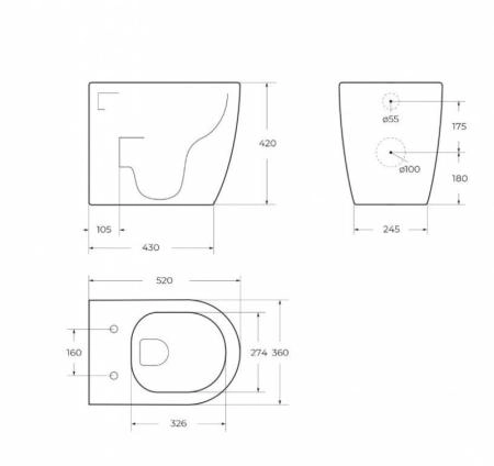 Сиденье для унитаза BELBAGNO FLAY-R BB2111SC быстросъемное, дюропласт, soft close, металическое крепление