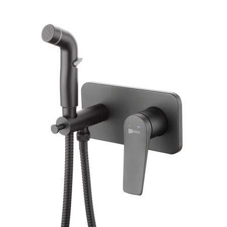 Смеситель Lemark Bronx LM3720BL с гигиеническим душем, встраиваемый , черный