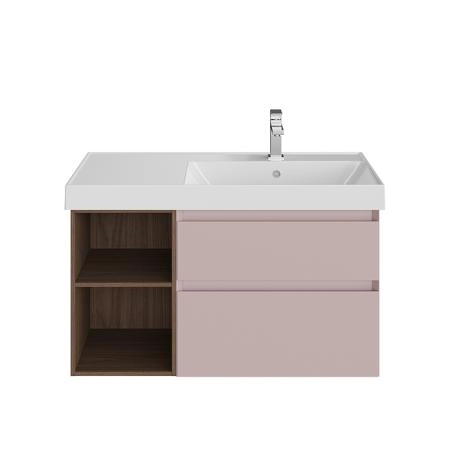 Тумба Kerama Marazzi CUBO КУБО CUB.90.2Rh\MAL.N правая подвесная с ящиками 90, мальва матовая-древесная