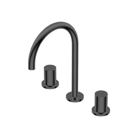 Ritmonio Diametro35 S Смеситель для раковины, на 3 отв., цвет: Brushed Black Chrome