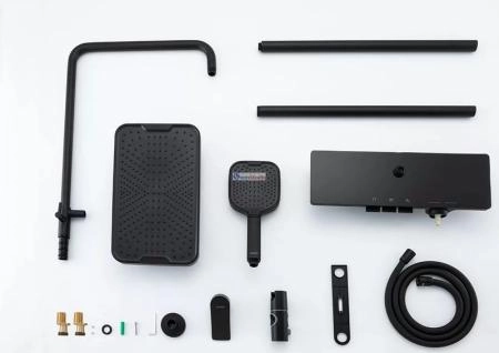 Душевая система Gappo G2496-16 черный матовый с изливом