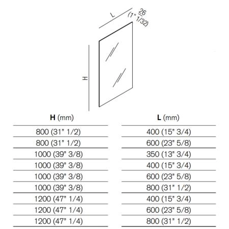 Agape Nudo Зеркало настенное 60x80x2.6 см