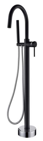 Смеситель напольный Boheme UNO BLACK Chrome 469-BCR