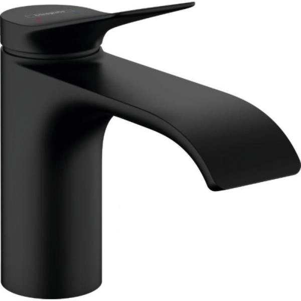 Смеситель Hansgrohe 75012670 Vivenis для раковины 80 мм, гладкий черный матовый