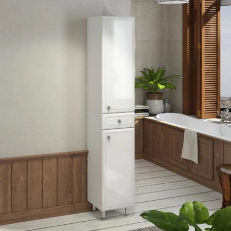 Шкаф-колонна Comforty Сочи-35 белый 00004136987 глянец