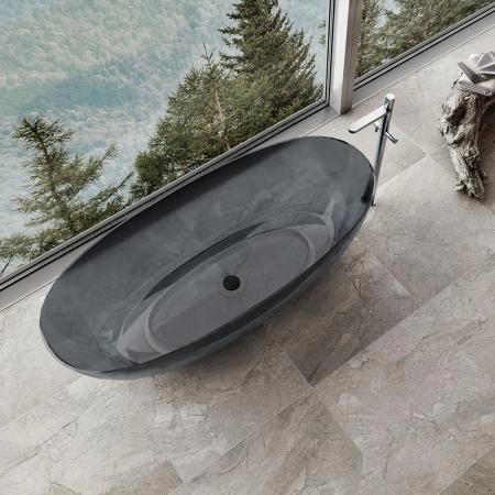 Ванна Vincea VBT-6T01B 1700х750х550 Solid Surface черный