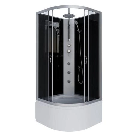 Душевая кабина Niagara NG-2508-14BKTG 900х900х2100-2400 высокий поддон 40см стекло тонированное
