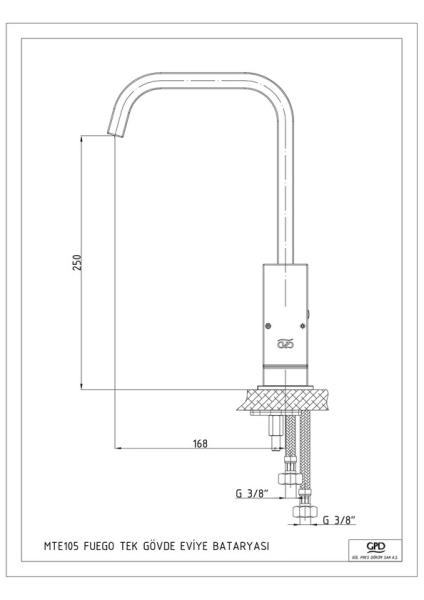 Смеситель для кухни GPD FUEGO MTE105 хром