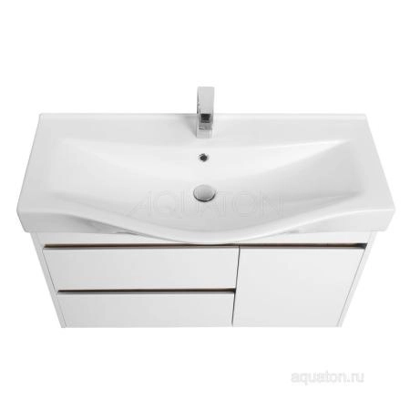 Тумба под раковину AQUATON Нортон 100 белая 1A249001NT010