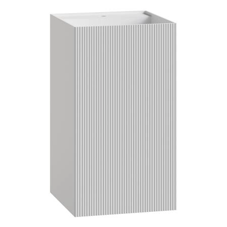 Раковина напольная Boheme рифленая Cube Corian 480*480*850 Matt White 802-R-MW