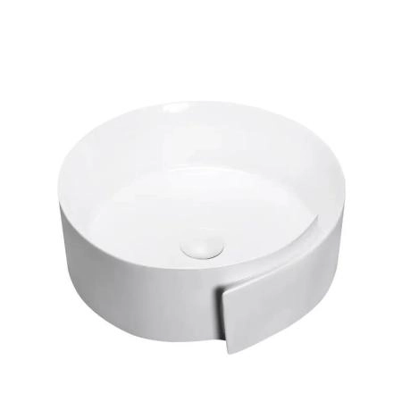 Раковина Cerutti SPA CR0066 накладная, белая, с завитком 440х460х150