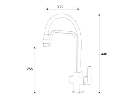 Смеситель для кухни ZORG Zorg Sanitary (ZR 341-8 YF) под фильтр хром