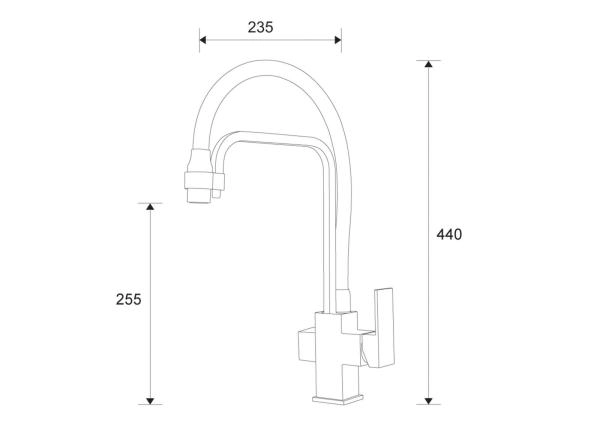 Смеситель для кухни ZORG Zorg Sanitary (ZR 341-8 YF) под фильтр хром