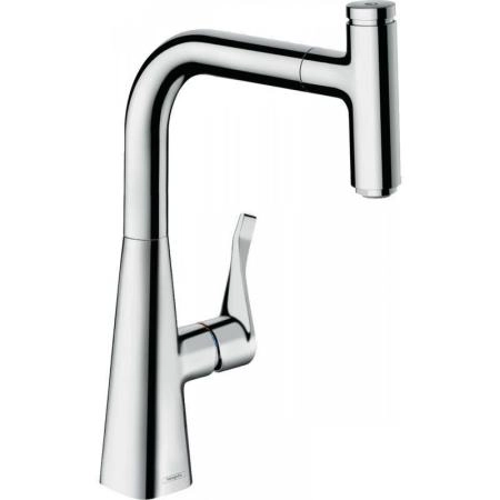 Hansgrohe 73802000 Metris Select M71 Смеситель для кухни 238 мм, выдвижной излив, sBox, хром