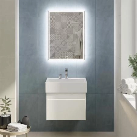 Зеркало Kerama Marazzi TECNO ТЕКНО TE.mi.60 c LED 60 с подсветкой, с функцией антизапотевание, белое глянцевое