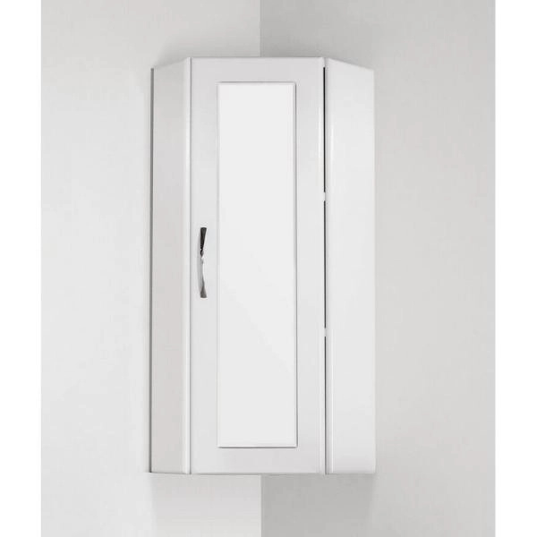 Подвесной шкаф Style Line Эко Стандарт 300/800 угловой (стекло) с полками