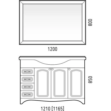 Тумба под раковину Corozo Классика 120