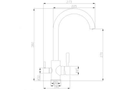 Смеситель для кухни ZORG Steel Hammer (SH 713 BLACK BR) черный