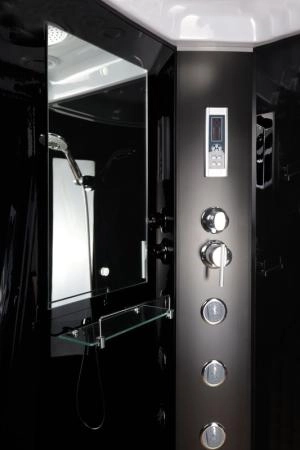 Душевая кабина Niagara NG-6501-14F 900х900х2150 средний поддон 26см стекло тонированное алюм черный