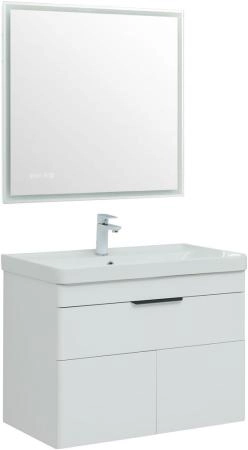 Тумба под раковину Aquanet Ирис new 815 белый глянец (1 ящик, 2 дверцы)