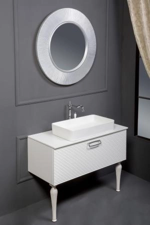 Тумба Boheme Linea 100 белая + Золото 842-100-WG
