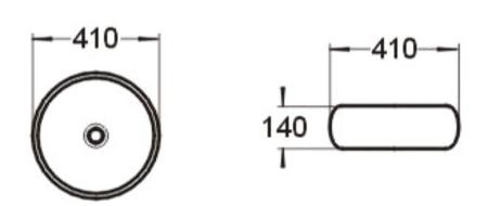 Раковина SantiLine SL-7011 керамическая, накладная, декоративная